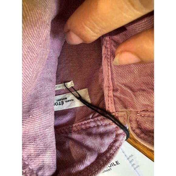 ISABEL MARANT ÉTOILE PUFF SLEEVE DENIM DRESS IN PINK size 34 / us XS - Picture 10 of 15